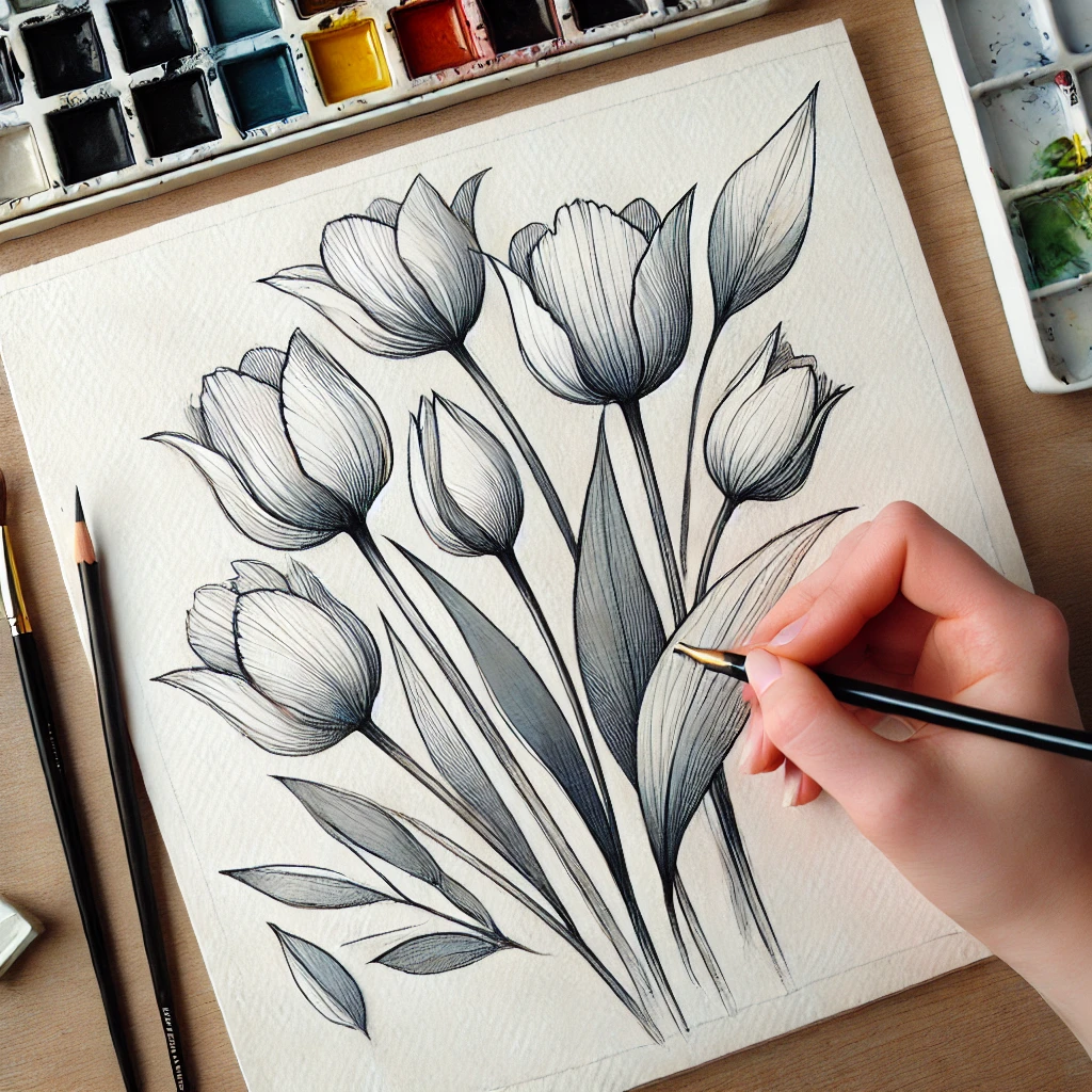 Sketch Your Tulips